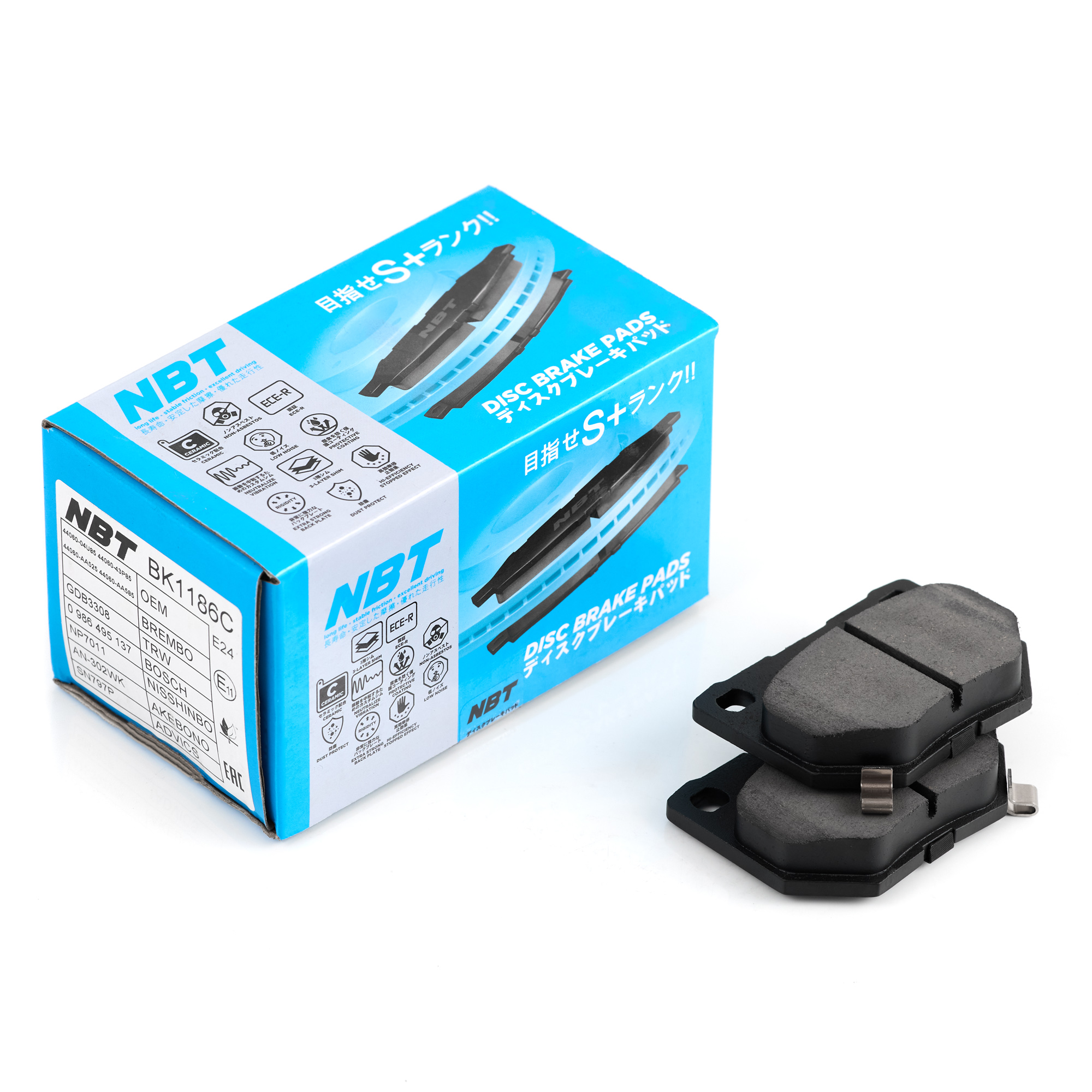 Колодки тормозные дисковые NBT BK1186C / SN797P / AN-302WK / NP7011 / 0 986 495 137 / SP1487 / 2338102 / GDB3308 / AV961 / GP01124 / D1124MH / D7053MH