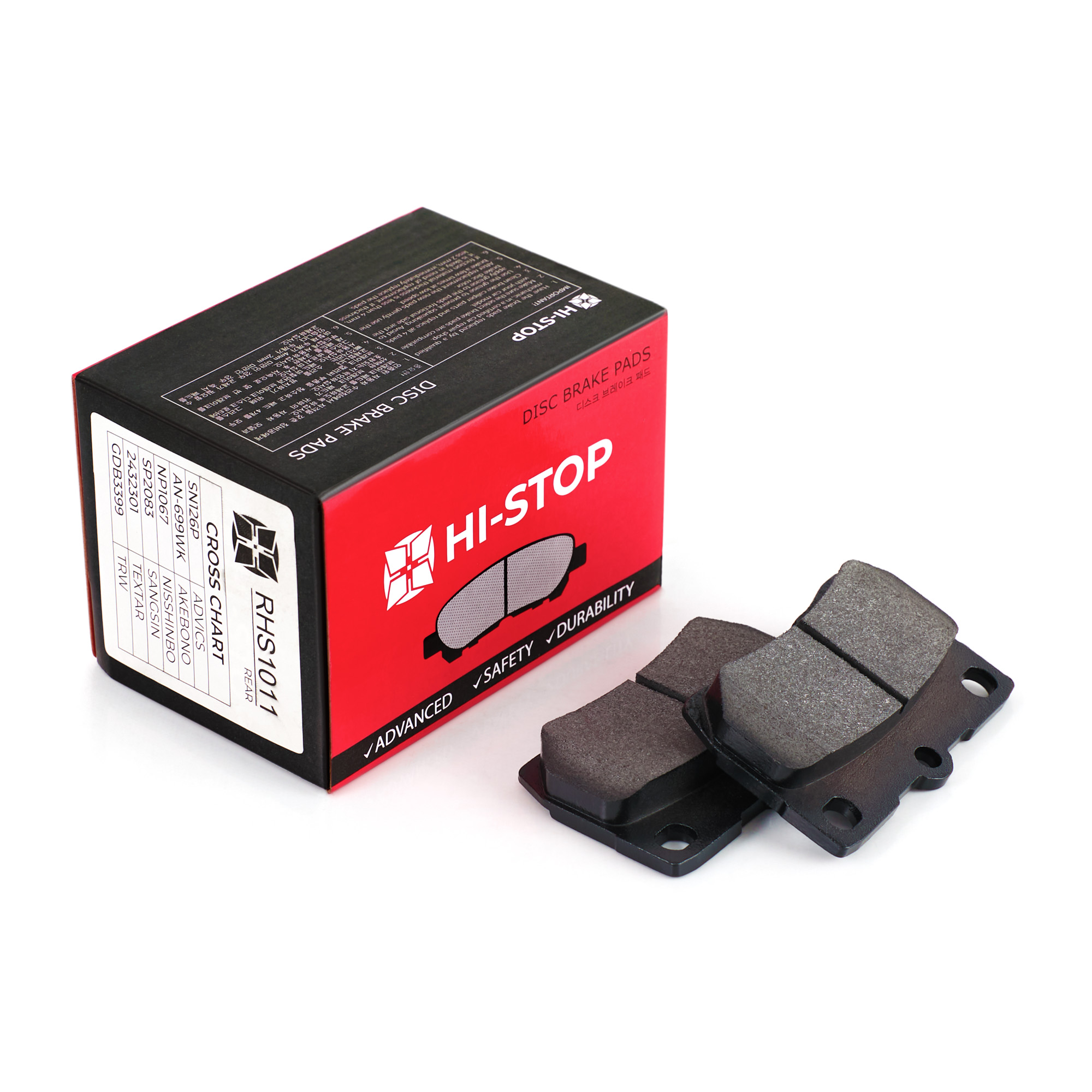 Колодки тормозные дисковые HI-STOP RHS1011 / SN126P / AN-699WK / NP1067 / SP2083 / 2432301 / GDB3399