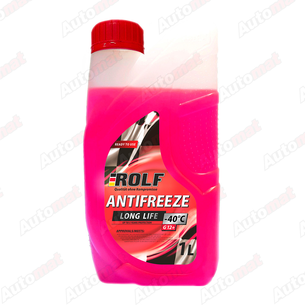Жидкость охлаждающая низкозамерзающая Antifreeze ROLF G12+ RED 1л