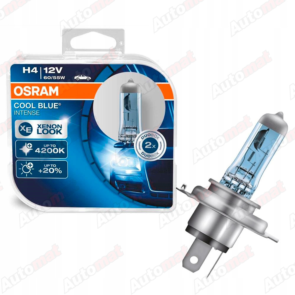 Лампа OSRAM COOL BLUE INTENSE 12V 60/55W H4 P43-t