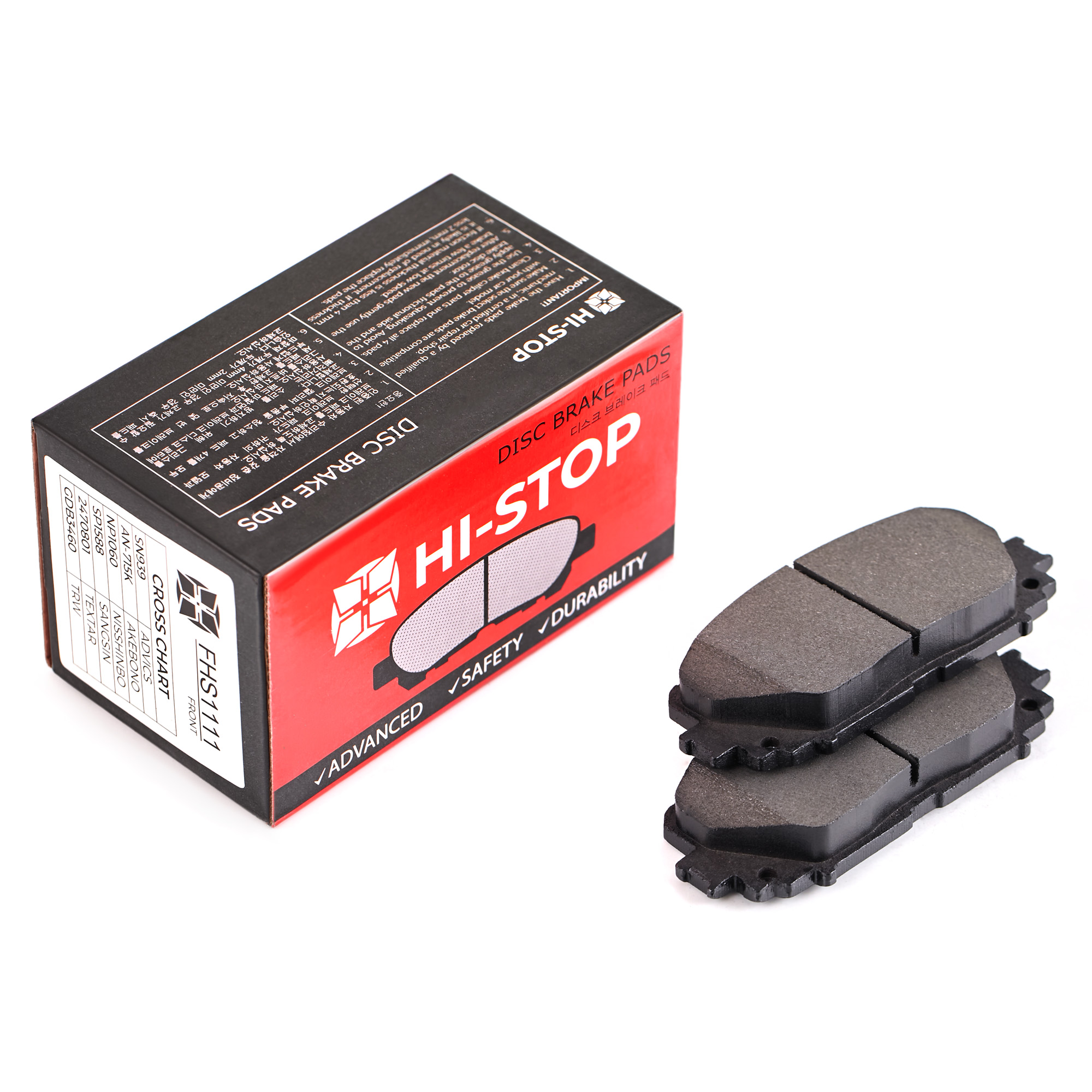 Колодки тормозные дисковые HI-STOP FHS1111 / SN939 / AN-715K / NP1060