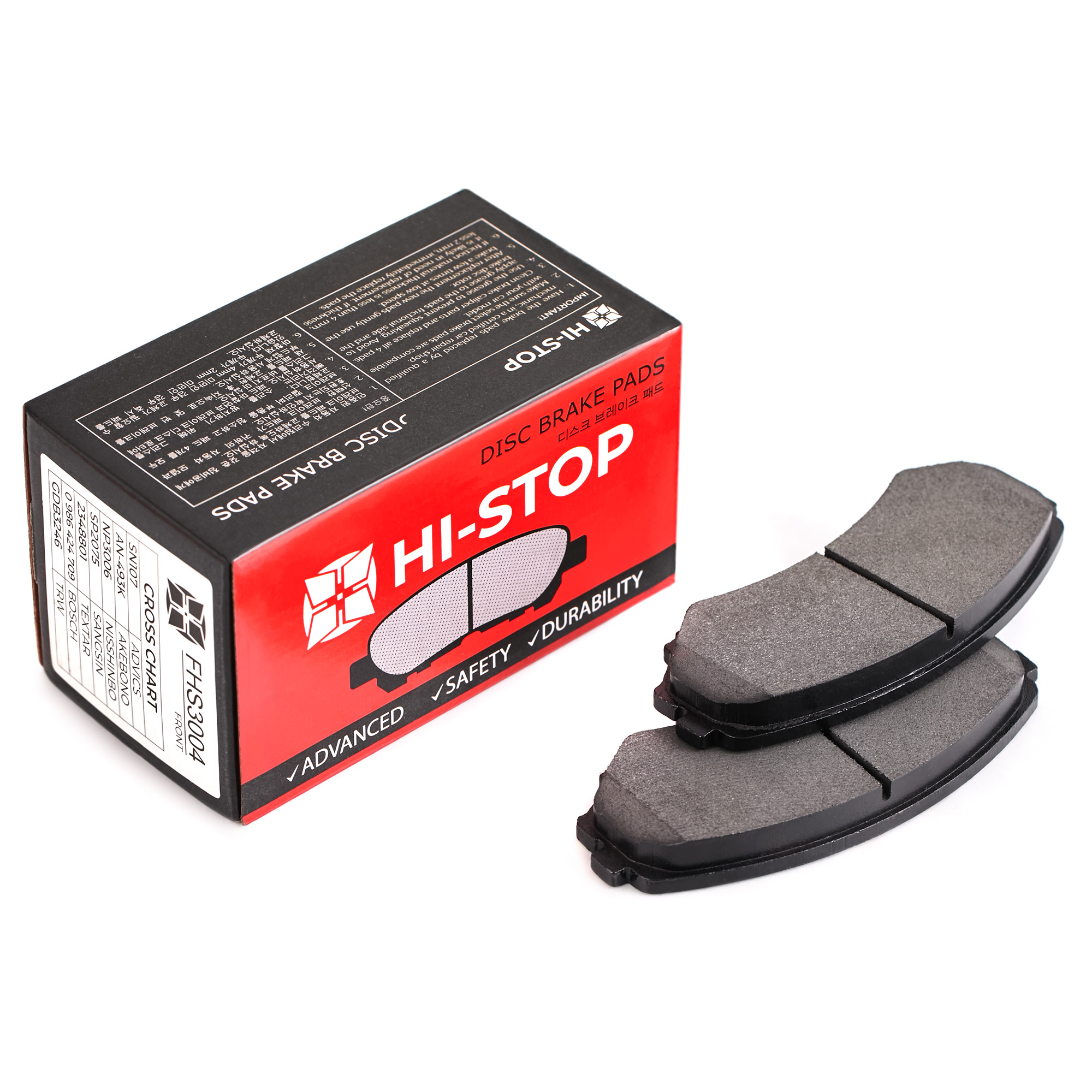 Колодки тормозные дисковые HI-STOP FHS3004 / SN107 / AN-493K / NP3006 / 0 986 424 709