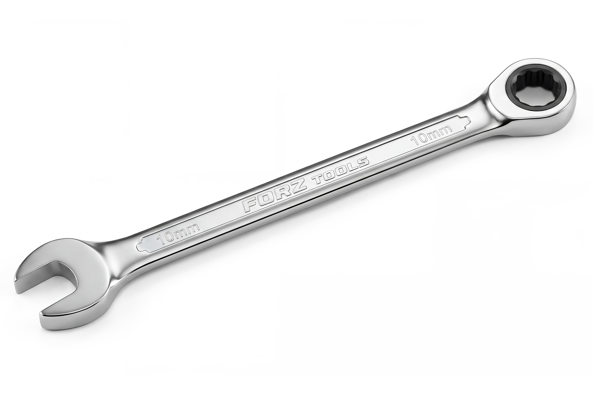 Комбинированный трещоточный ключ FORZ 10 мм, CrV, 72 зуба