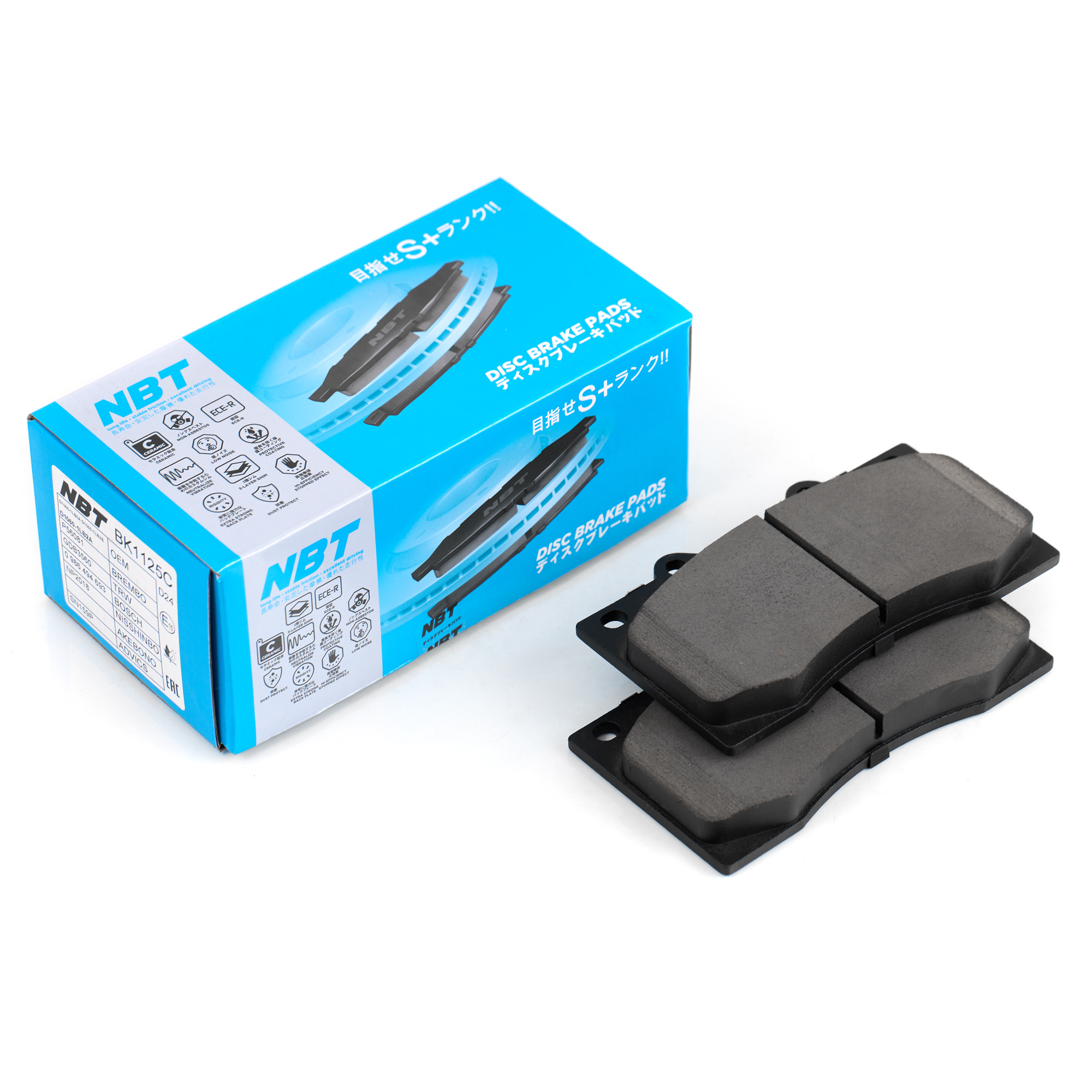 Колодки тормозные дисковые NBT BK1125C / SN159P / NP2018 / 0 986 494 693 / 2524001 / GDB3560 / P56081 / AV0233 / GP01004 / D1318MH