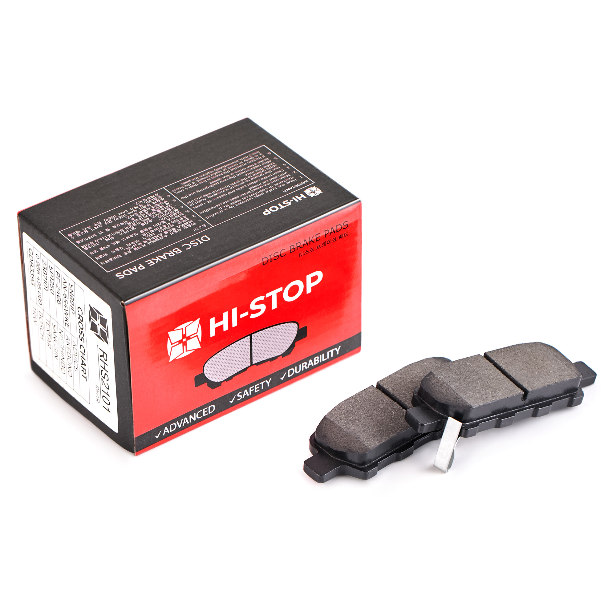 Колодки тормозные дисковые HI-STOP RHS2101 / SN891P / AN-654WKE / PF-2466 / 0 986 495 089 / SP1250 / 2387101 / GDB3393