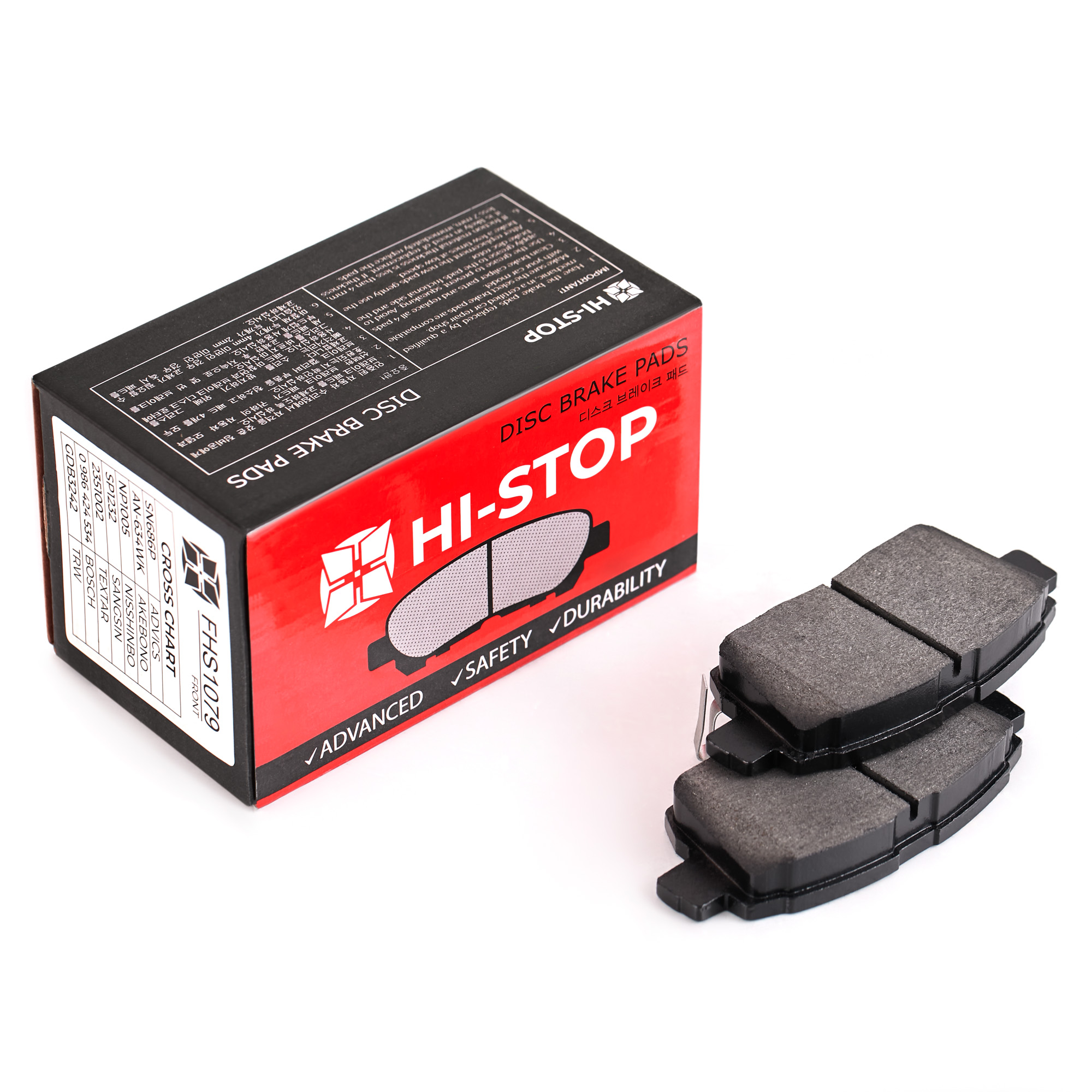 Колодки тормозные дисковые HI-STOP FHS1079 / SN686P / AN-634WK / NP1005 / 0 986 424 534